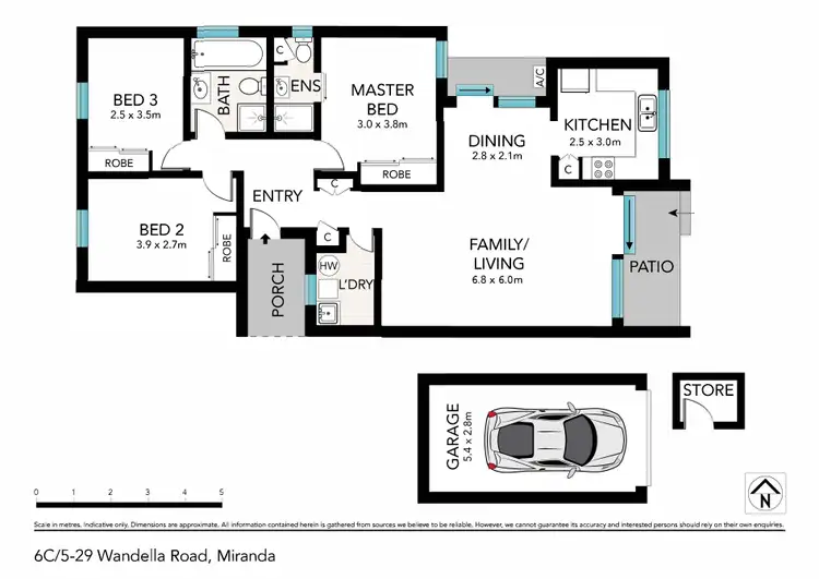 Floorplan of Homely unit listing, 6C/5-29 Wandella Road, Miranda NSW 2228