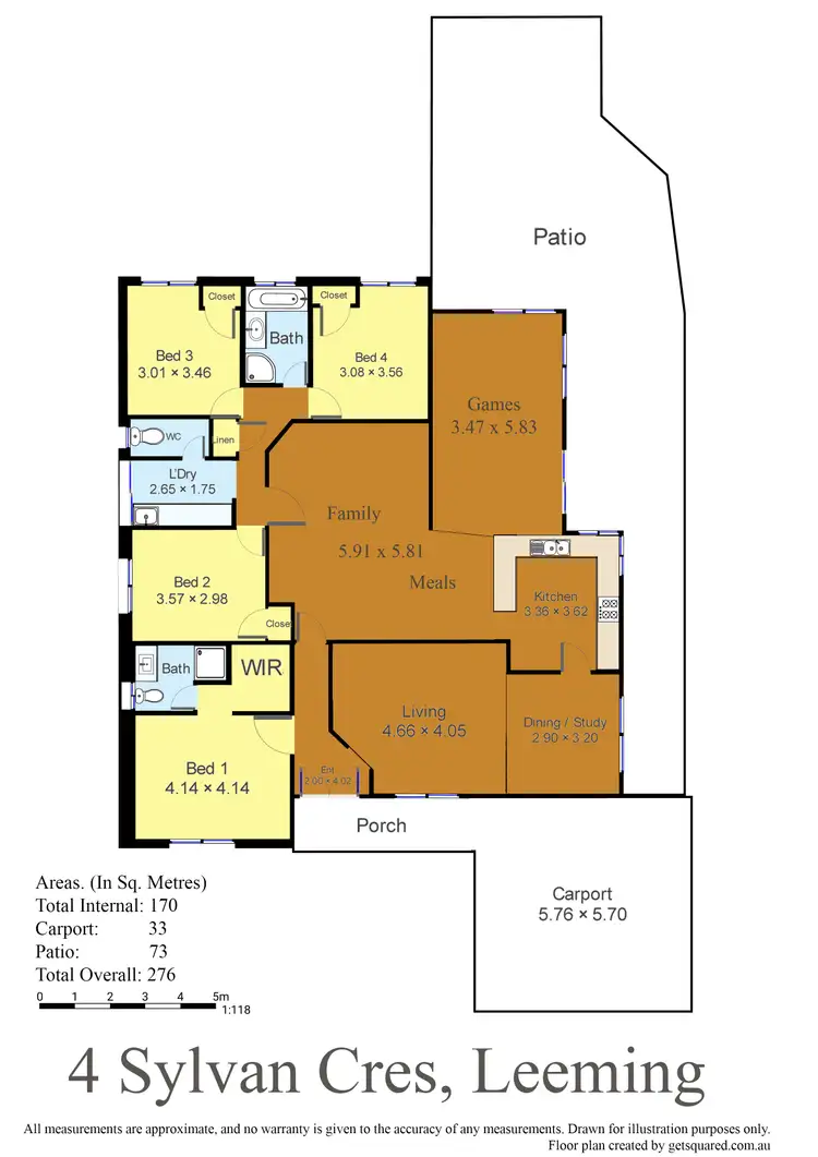 Floorplan of Homely house listing, 4 Sylvan Crescent, Leeming WA 6149