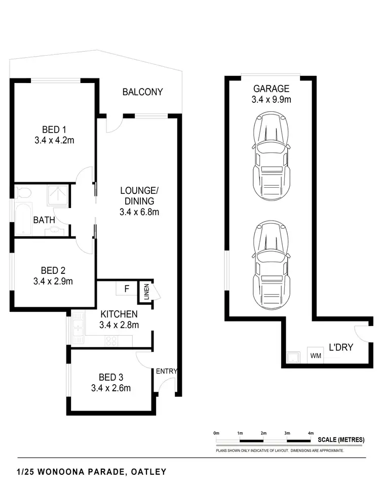 Floorplan of Homely apartment listing, 1/25 Wonoona Parade East, Oatley NSW 2223