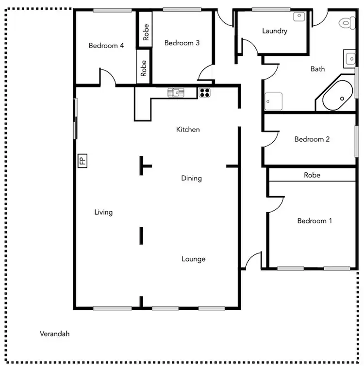Floorplan of Homely house listing, 110 Campbell Street, Ararat VIC 3377