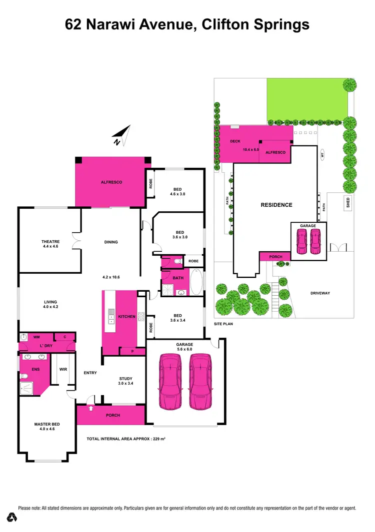 Floorplan of Homely house listing, 62 Narawi Avenue, Clifton Springs VIC 3222