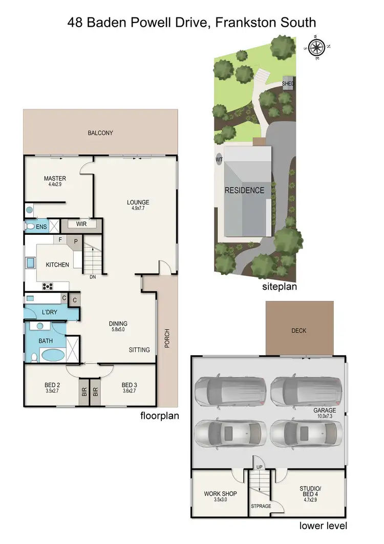 Floorplan of Homely house listing, 48 Baden Powell Drive, Frankston South VIC 3199