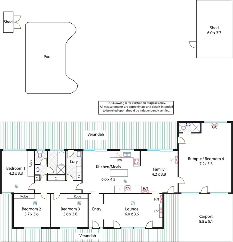 Floorplan of Homely house listing, 443 Yatala Vale Road, Surrey Downs SA 5126