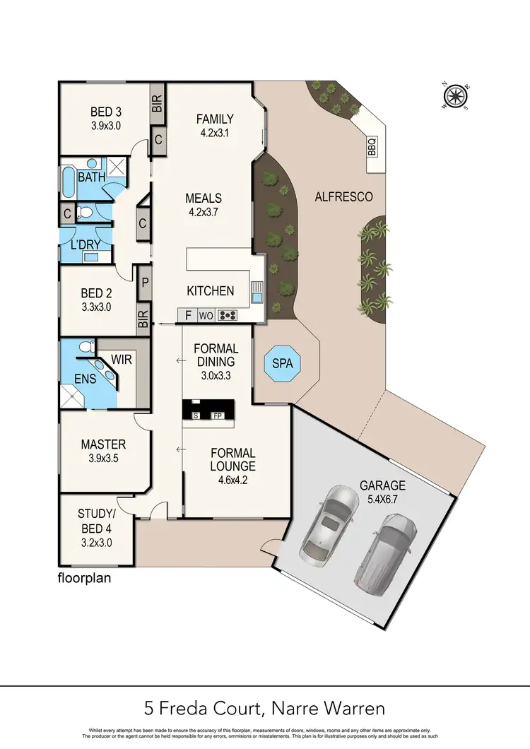 Floorplan of Homely house listing, 5 Freda Court, Narre Warren VIC 3805