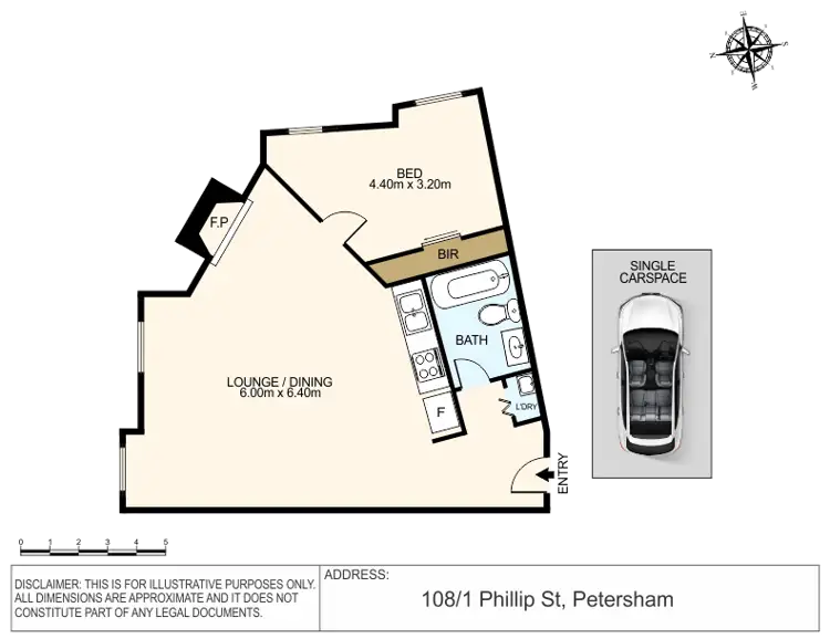 Floorplan of Homely unit listing, 108/1 Phillip Street, Petersham NSW 2049