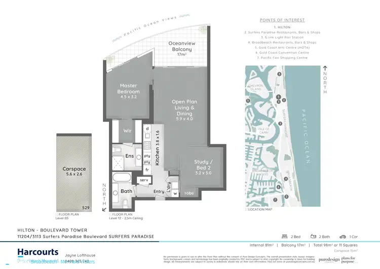 Floorplan of Homely unit listing, 11204/3113 Surfers Paradise Boulevard, Surfers Paradise QLD 4217