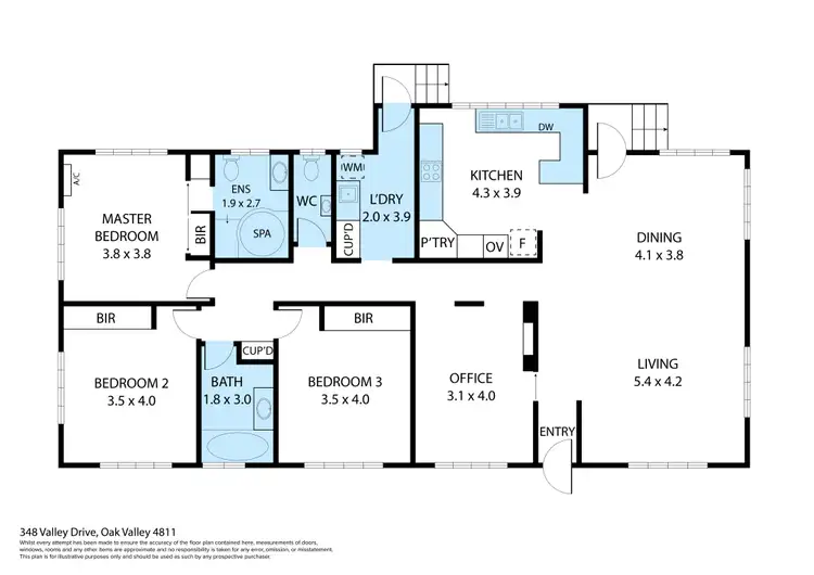 Floorplan of Homely house listing, 348 Valley Drive, Oak Valley QLD 4811