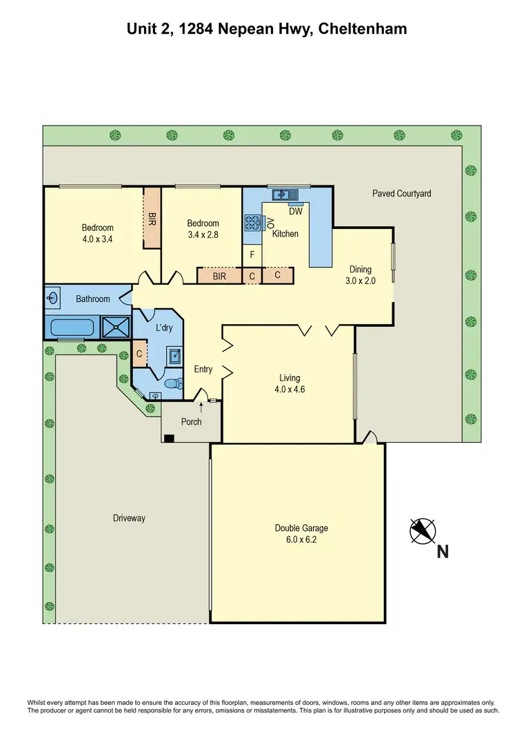 Floorplan of Homely unit listing, 2/1284 Nepean Highway, Cheltenham VIC 3192