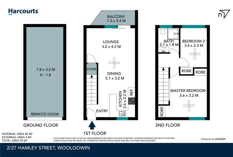 Floorplan of Homely unit listing, 2/27 Hamley Street, Wooloowin QLD 4030