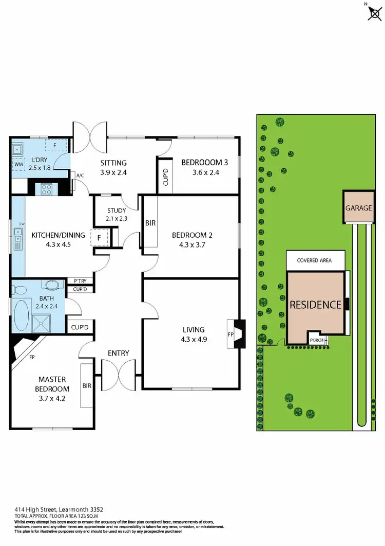 Floorplan of Homely house listing, 414 High Street, Learmonth VIC 3352