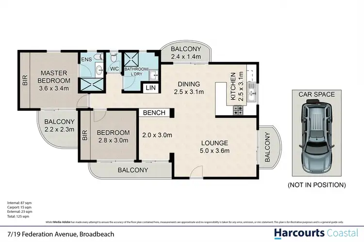 Floorplan of Homely apartment listing, 7/19 Federation Avenue, Broadbeach QLD 4218