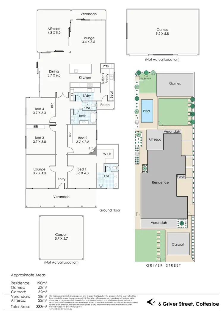 Floorplan of Homely house listing, 6 Griver Street, Cottesloe WA 6011