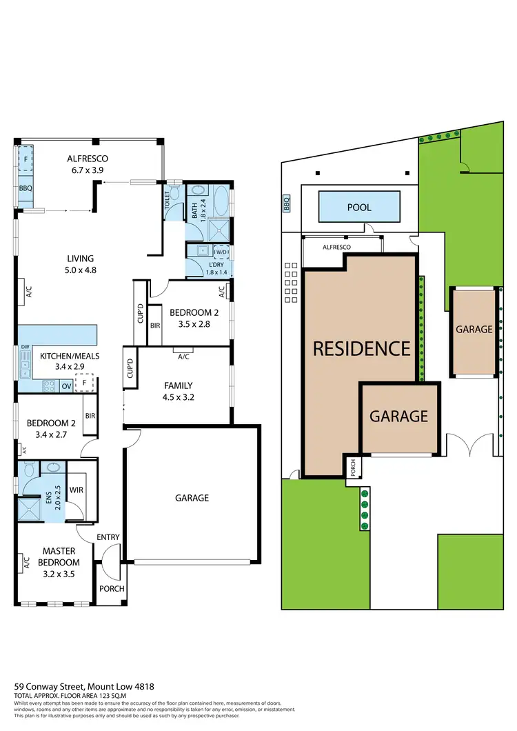 Floorplan of Homely house listing, 59 Conway Street, Mount Low QLD 4818