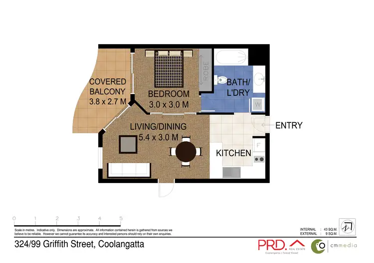 Floorplan of Homely apartment listing, 324/99 Griffith Street, Coolangatta QLD 4225
