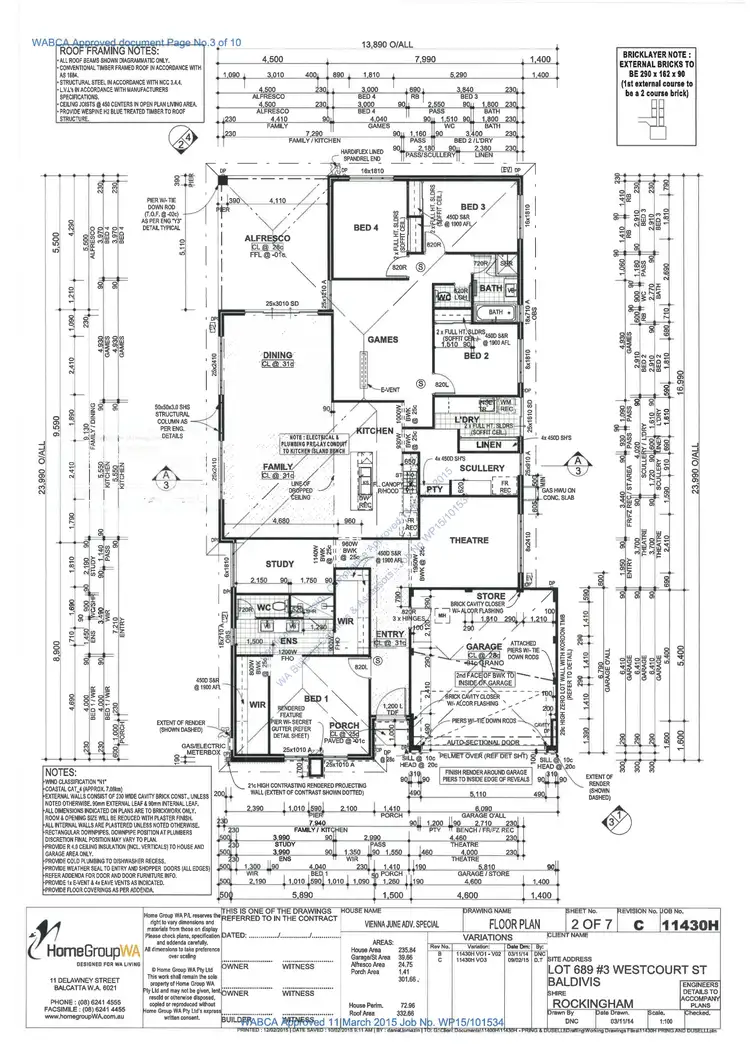 Floorplan of Homely house listing, 3 Westcourt Street, Baldivis WA 6171