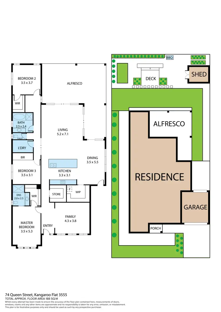 Floorplan of Homely house listing, 74 Queen Street, Kangaroo Flat VIC 3555