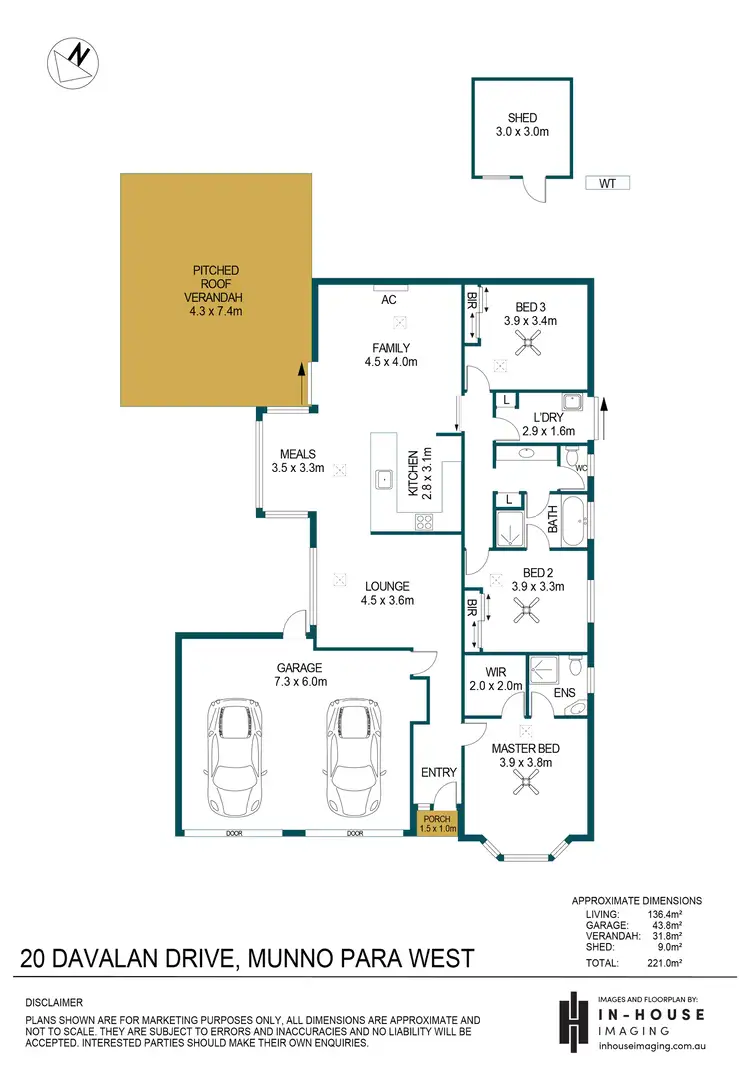 Floorplan of Homely house listing, 20 Davalan Drive, Munno Para West SA 5115