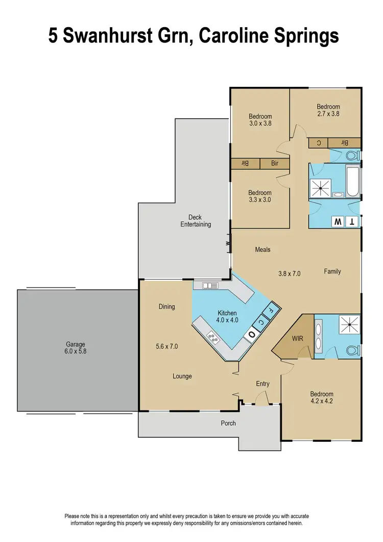 Floorplan of Homely house listing, 5 Swanhurst Green, Caroline Springs VIC 3023
