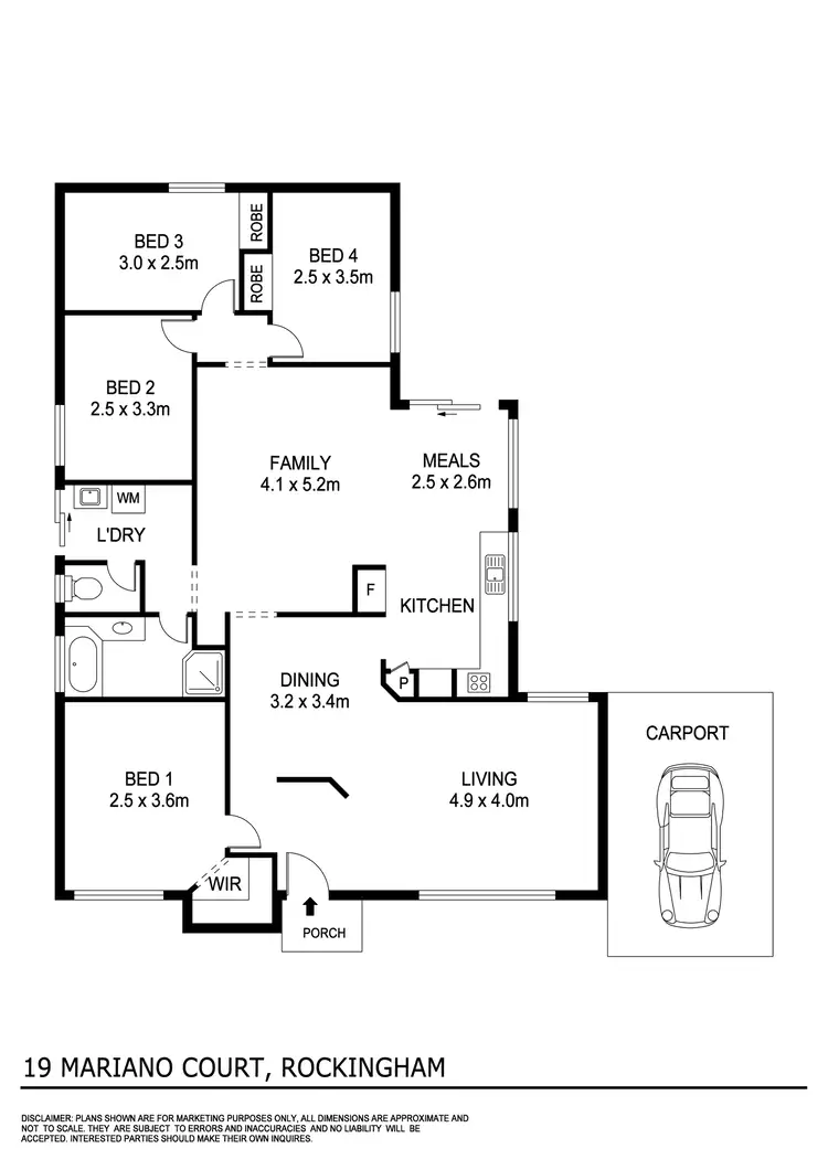 Floorplan of Homely house listing, 19 Mariano Court, Rockingham WA 6168