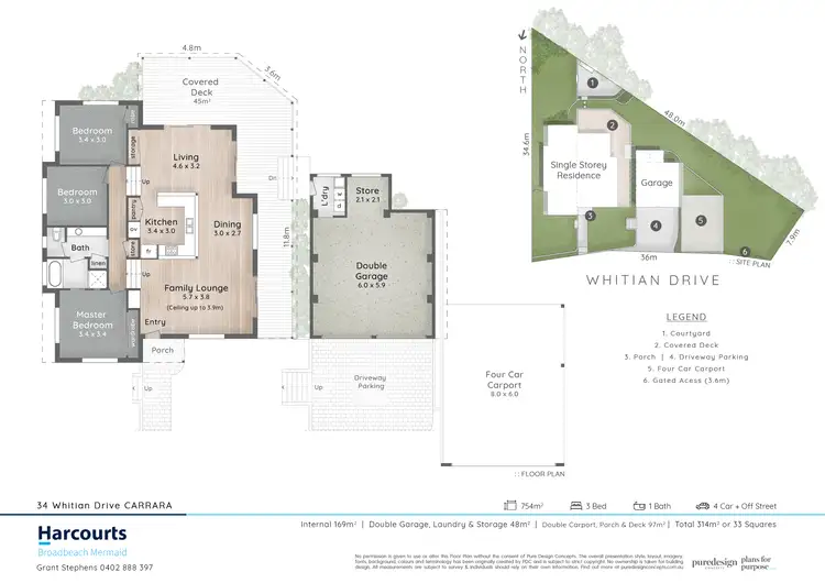 Floorplan of Homely house listing, 34 Whitian Drive, Carrara QLD 4211
