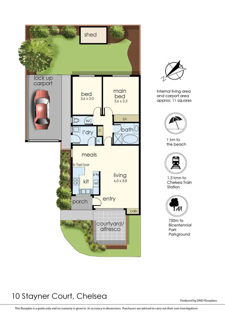 Floorplan of Homely unit listing, 10 Stayner Court, Chelsea VIC 3196