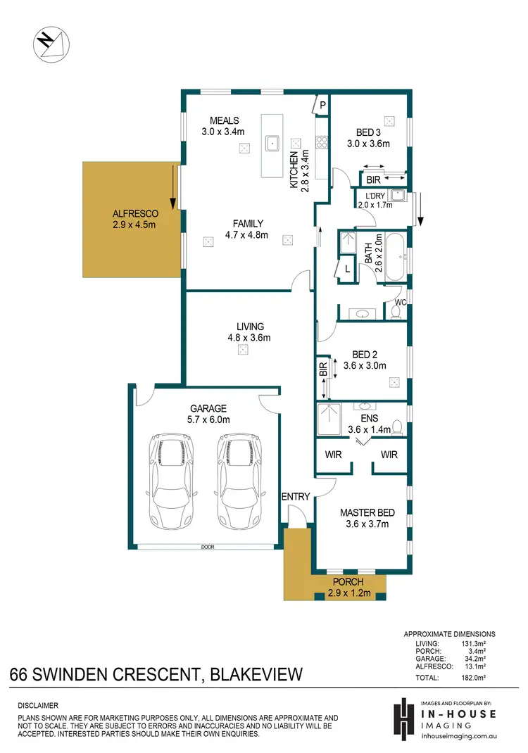 Floorplan of Homely house listing, 66 Swinden Crescent, Blakeview SA 5114