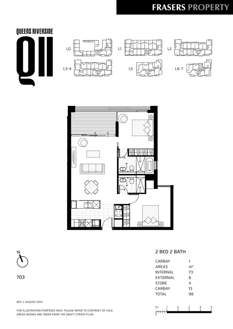 Floorplan of Homely apartment listing, 703/2 Moreau Parade, East Perth WA 6004