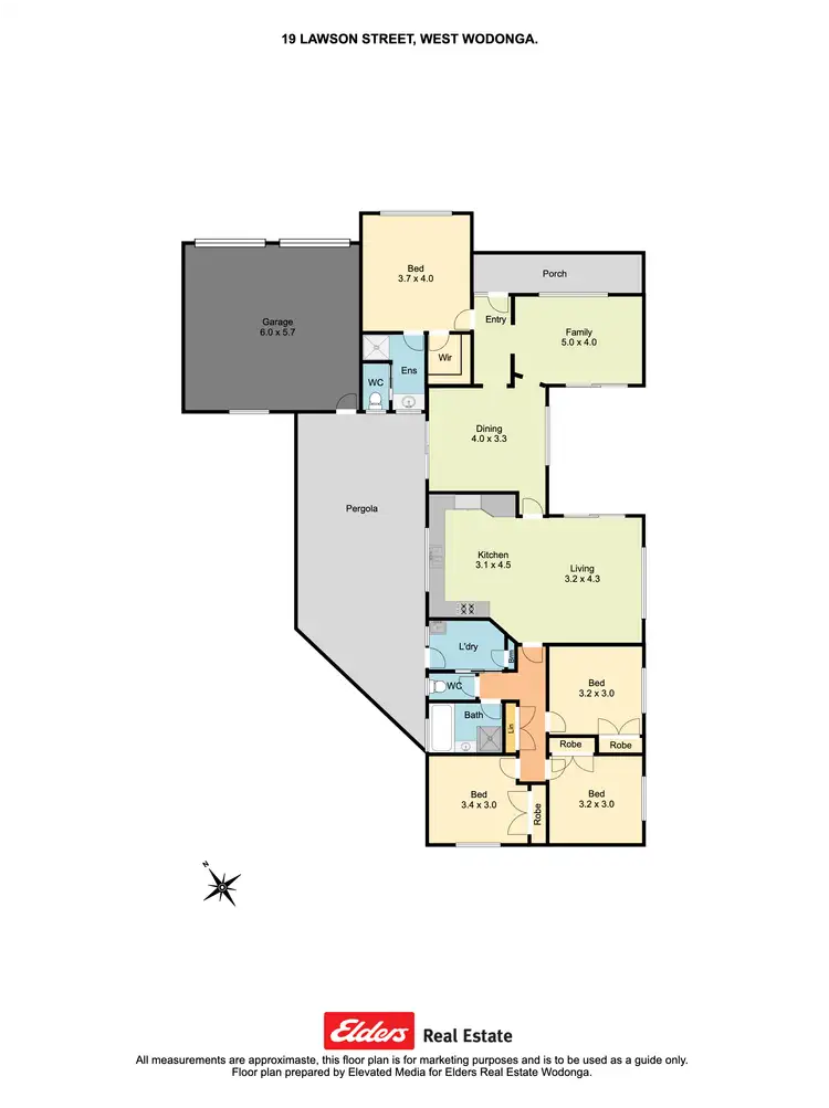 Floorplan of Homely house listing, 19 Lawson Street, Wodonga VIC 3690