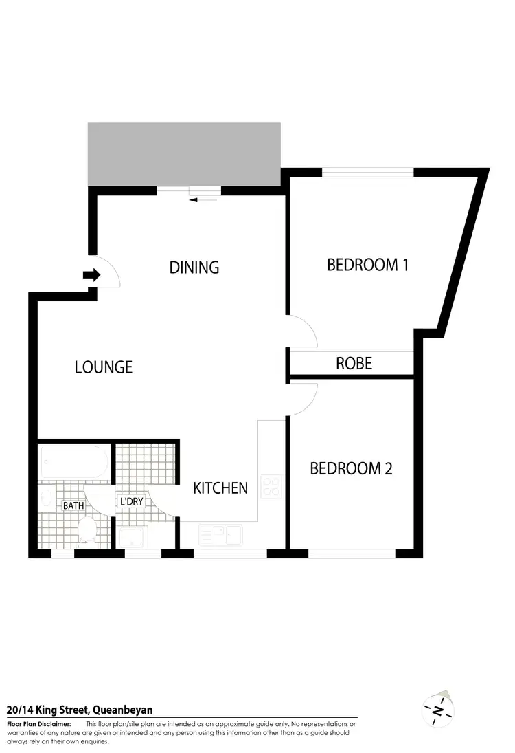 Floorplan of Homely unit listing, 20/14 King Street, Queanbeyan NSW 2620