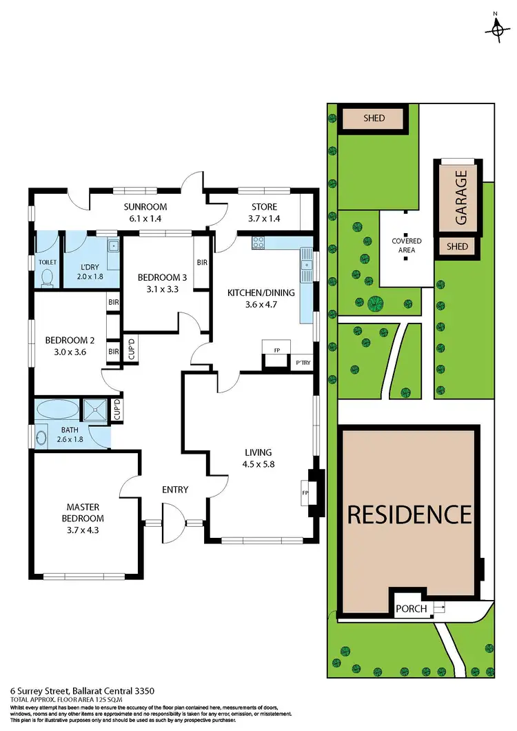 Floorplan of Homely house listing, 6 Surrey Street, Ballarat Central VIC 3350