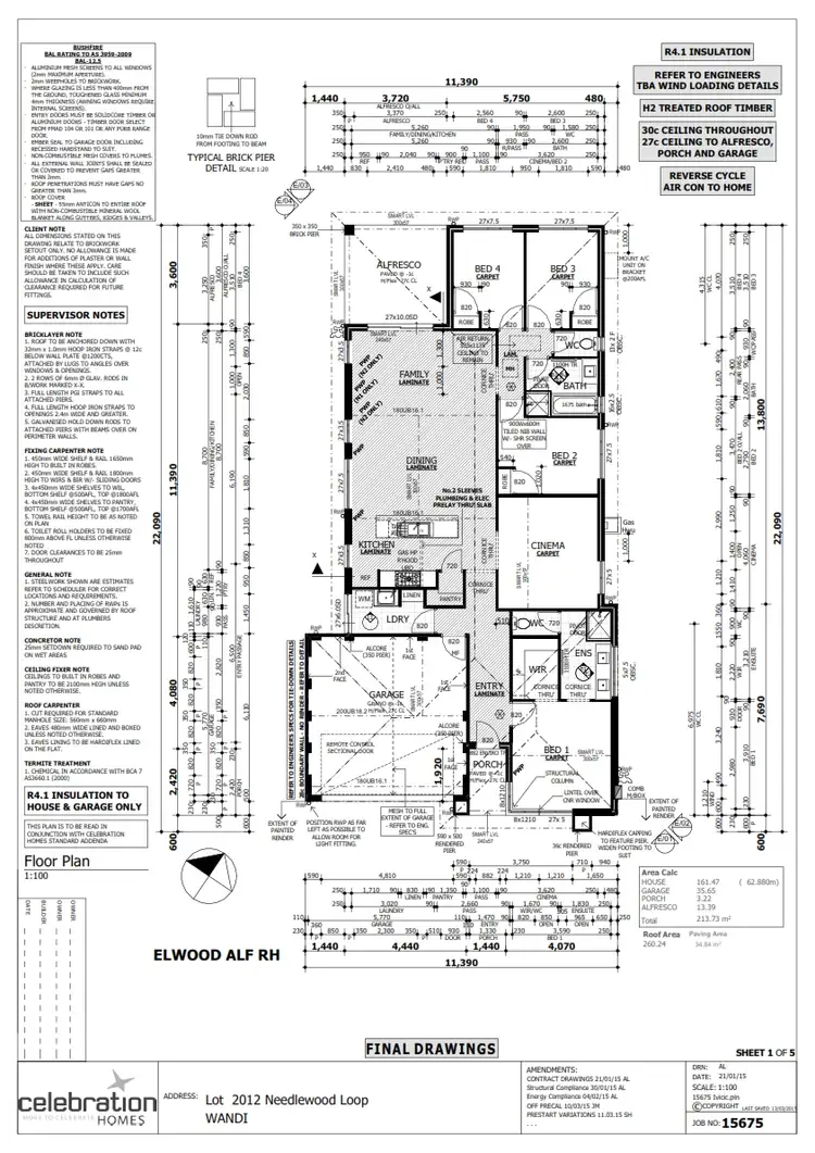 Floorplan of Homely house listing, 9 Needlewood Loop, Wandi WA 6167