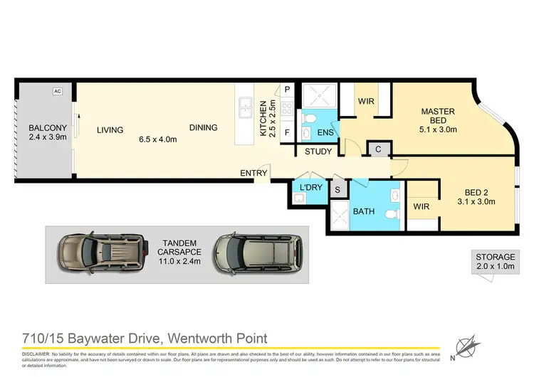 Floorplan of Homely apartment listing, 710/15 Baywater Drive, Wentworth Point NSW 2127