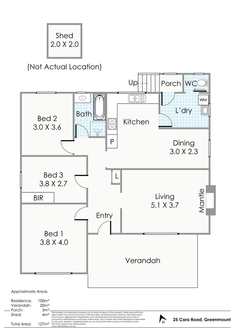 Floorplan of Homely house listing, 25 Cara Road, Greenmount WA 6056