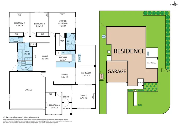 Floorplan of Homely house listing, 63 Sanctum Boulevard, Mount Low QLD 4818