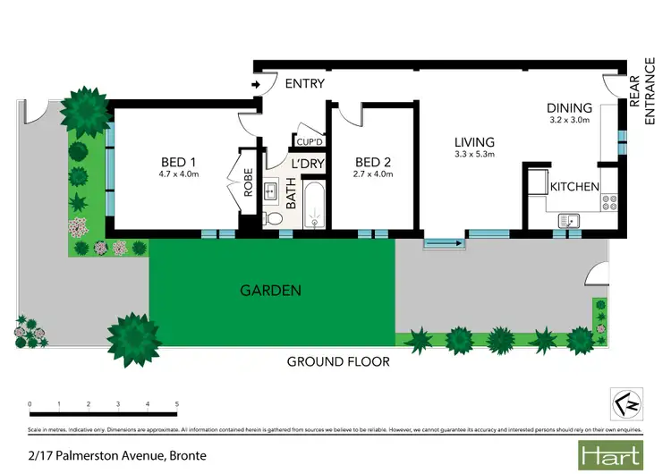 Floorplan of Homely apartment listing, 2/17 Palmerston Avenue, Bronte NSW 2024