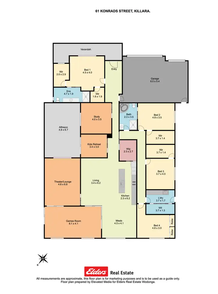 Floorplan of Homely house listing, 61 Konrads Street, Killara VIC 3691