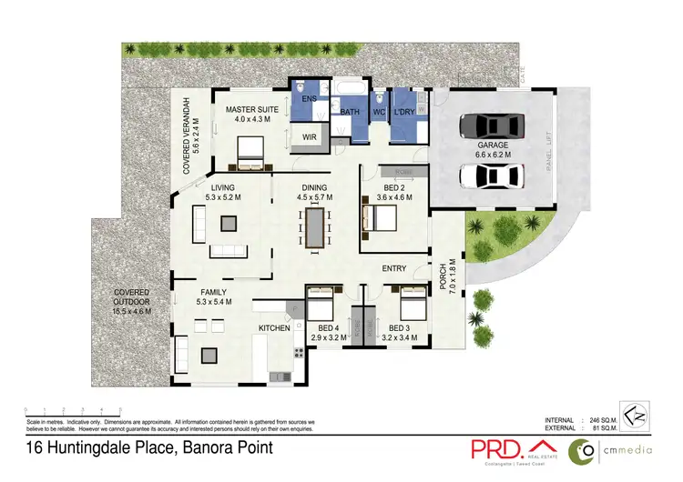 Floorplan of Homely house listing, 16 Huntingdale Place, Banora Point NSW 2486