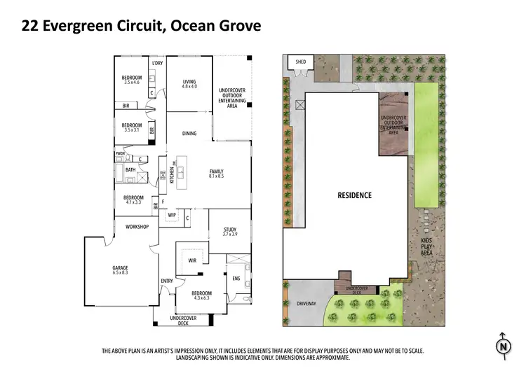 Floorplan of Homely house listing, 22 Evergreen Circuit, Ocean Grove VIC 3226