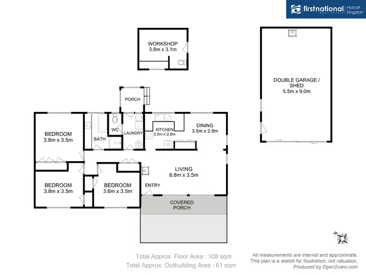 Floorplan of Homely house listing, 20 Lorkins Road, Adventure Bay TAS 7150