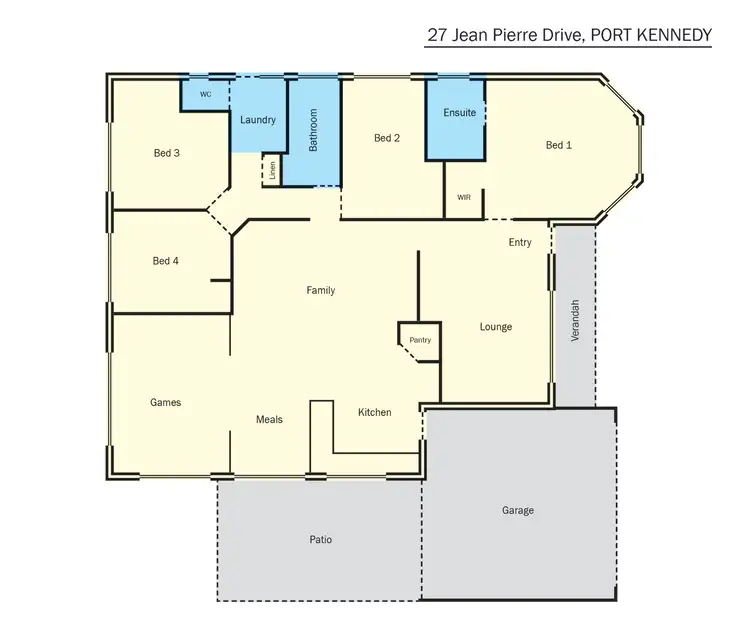 Floorplan of Homely house listing, 27 Jean Pierre Drive, Port Kennedy WA 6172