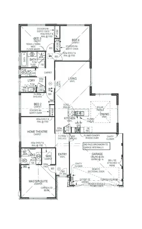 Floorplan of Homely house listing, 64 Cinnabar Loop, Byford WA 6122
