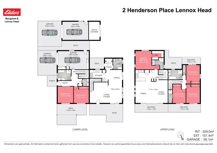 Floorplan of Homely house listing, 1 & 2/2 Henderson Place, Lennox Head NSW 2478