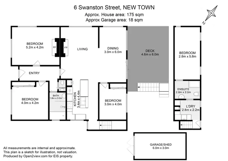 Floorplan of Homely house listing, 6 Swanston Street, New Town TAS 7008