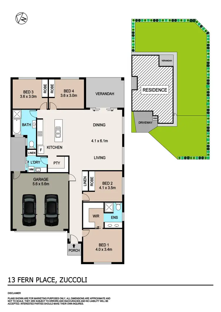 Floorplan of Homely house listing, 13 Fern Place, Zuccoli NT 832