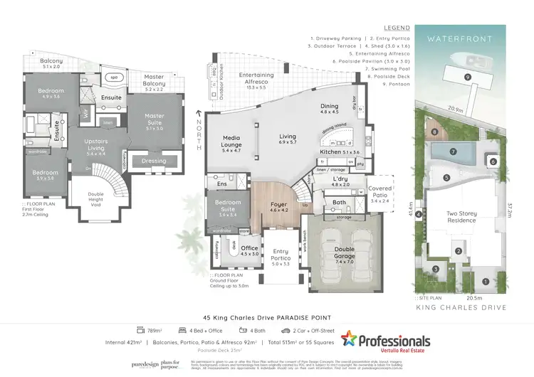 Floorplan of Homely house listing, 45 King Charles Drive, Sovereign Islands QLD 4216