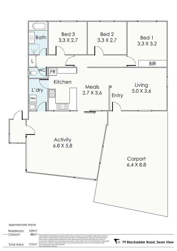 Floorplan of Homely house listing, 79 Blackadder Road, Swan View WA 6056