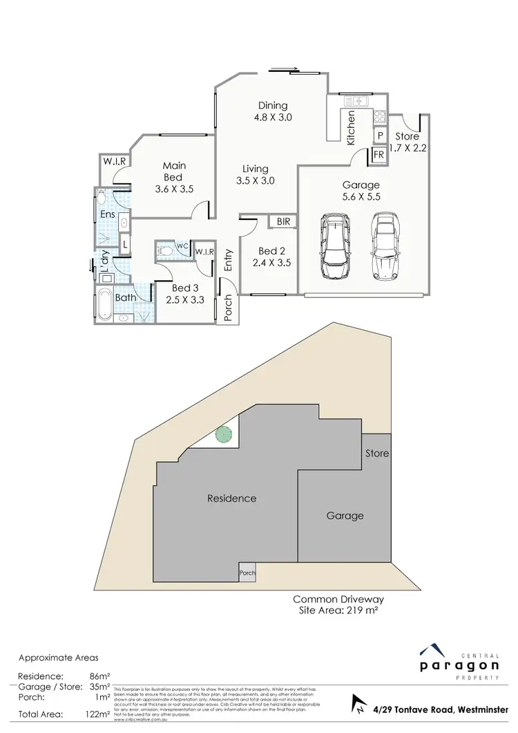 Floorplan of Homely villa listing, 4/29 Tontave Road, Westminster WA 6061
