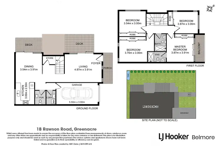 Floorplan of Homely semi-detached listing, 1B Rawson Road, Greenacre NSW 2190