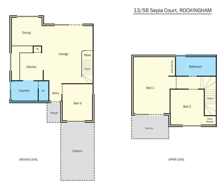 Floorplan of Homely townhouse listing, 13/5b Sepia Court, Rockingham WA 6168