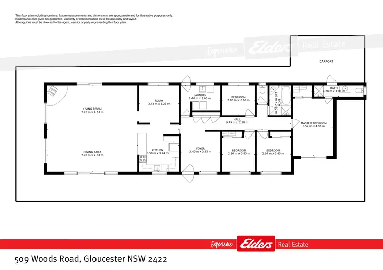 Floorplan of Homely rural property listing, 509 Woods Road, Gloucester NSW 2422
